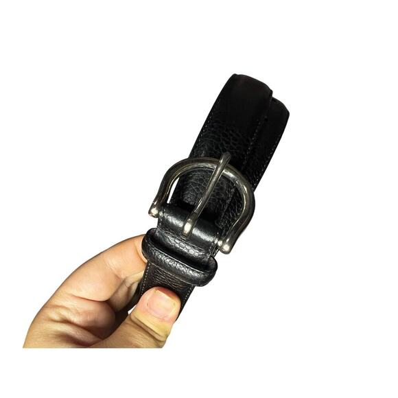 coach, leather belt size, extra large black with sliver - Picture 1 of 4